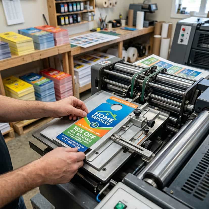 Door Hangers For Less providing About Us Door Hanger Design & Print Shop services
